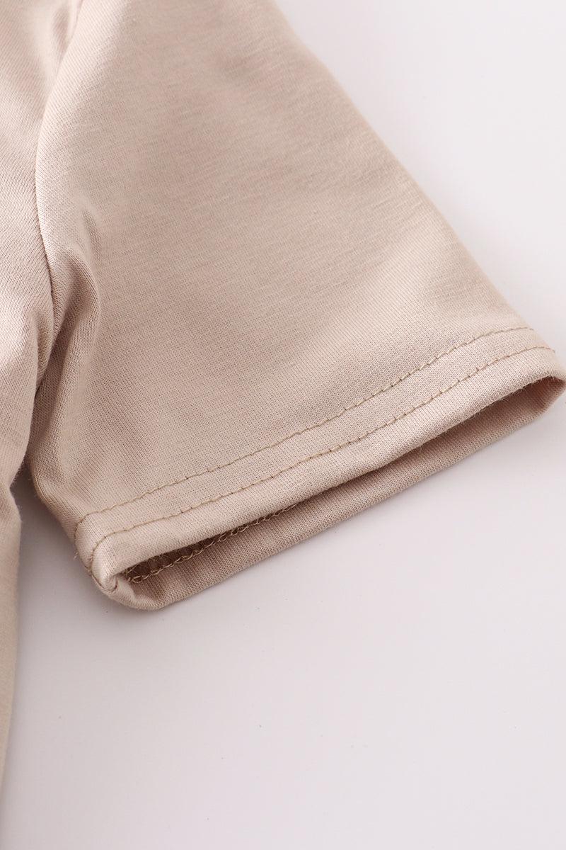 Beige Dump Truck Appliqué Tee