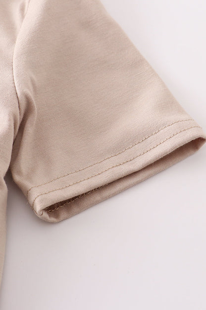 Beige Dump Truck Appliqué Tee