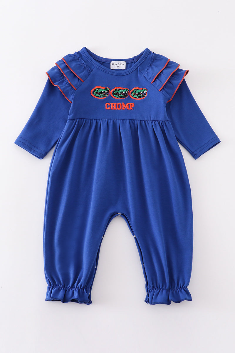 Florida Gator Chomp Ruffle Onesie