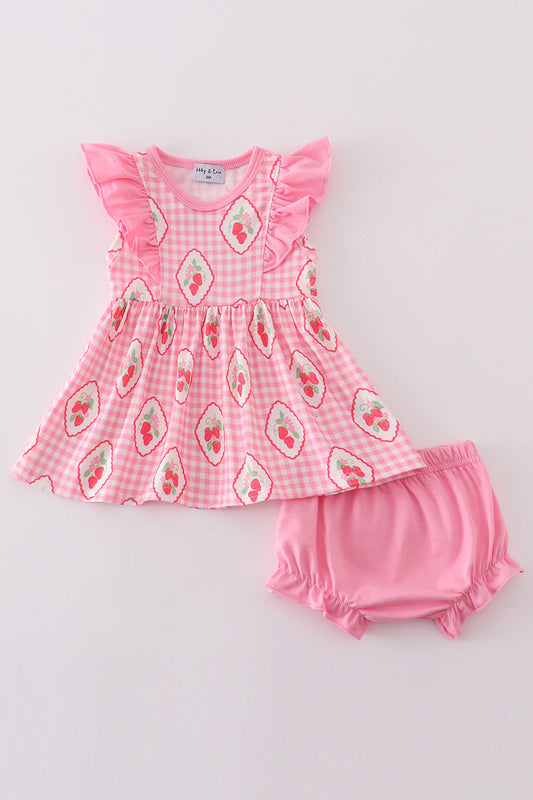 Strawberry Print Bloomer Set