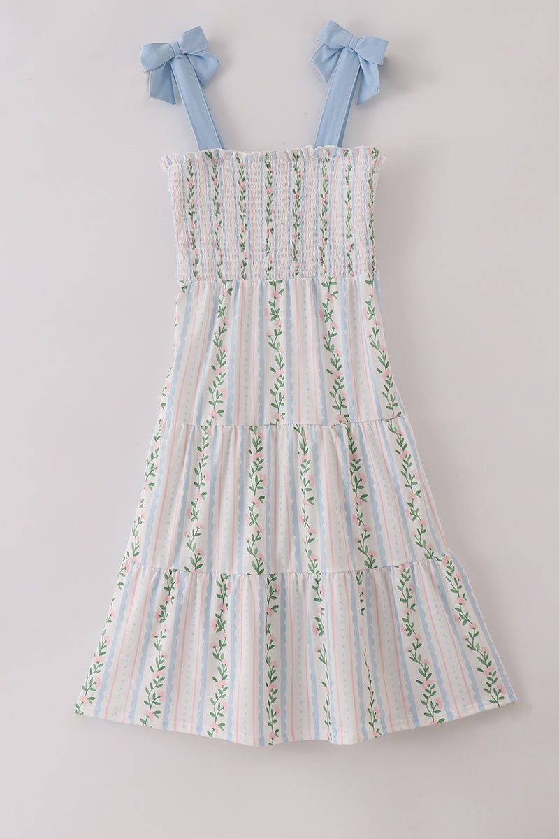 Floral and Bow Print Dress