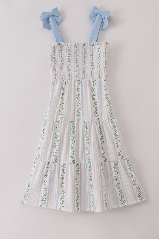 Floral and Bow Print Dress