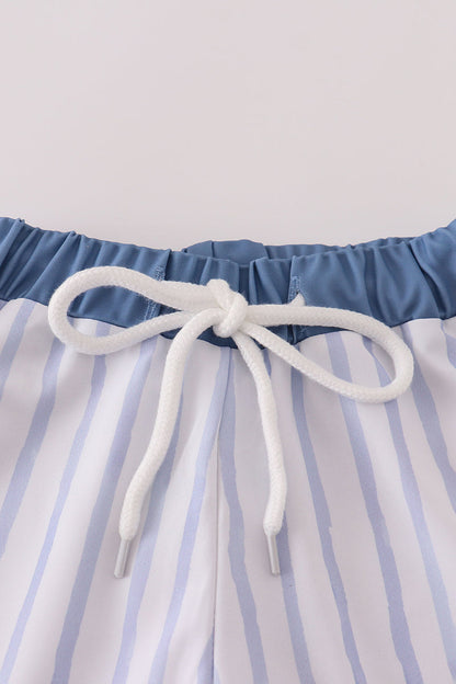 Coastal Stripe Boys’ Swim Shorts- UPF50+