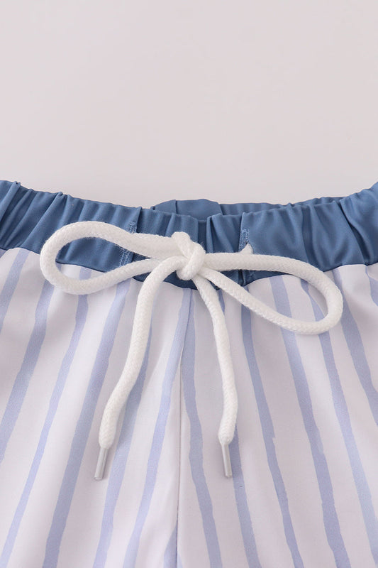 Coastal Stripe Boys’ Swim Shorts- UPF50+
