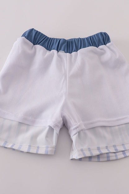 Coastal Stripe Boys’ Swim Shorts- UPF50+