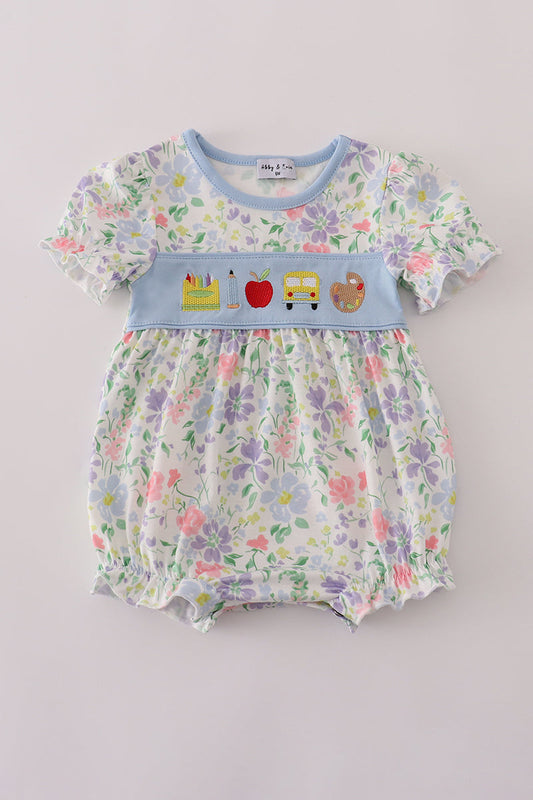 Back to School Floral Bubble Romper