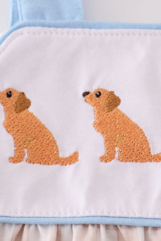 Puppy Parade Smocked Baby Romper
