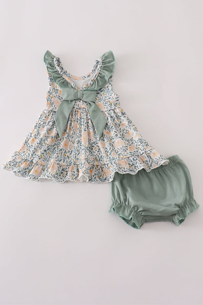 Floral Ruffle Baby Girl Set – Sage & Blossom