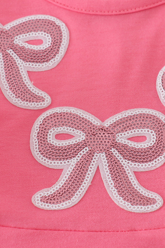 Pink Bow Sequence Dress