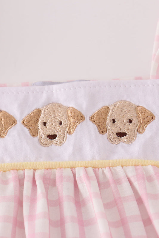 Pink Puppy Embroidered Ruffle Pants Set