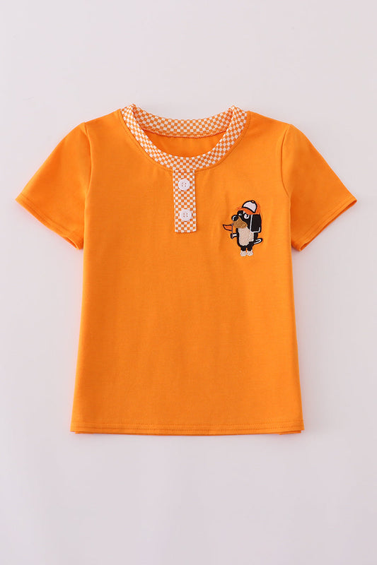 Go Vols!” Orange Game Day Henley Tee