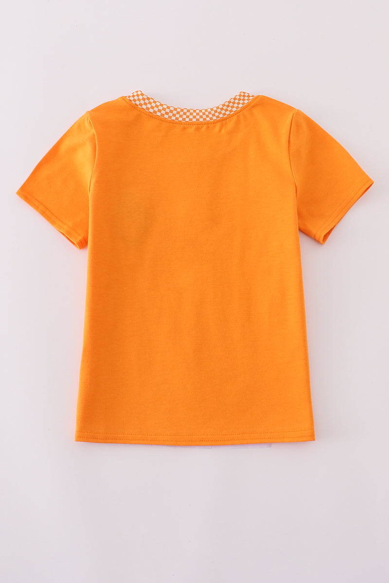 Go Vols!” Orange Game Day Henley Tee