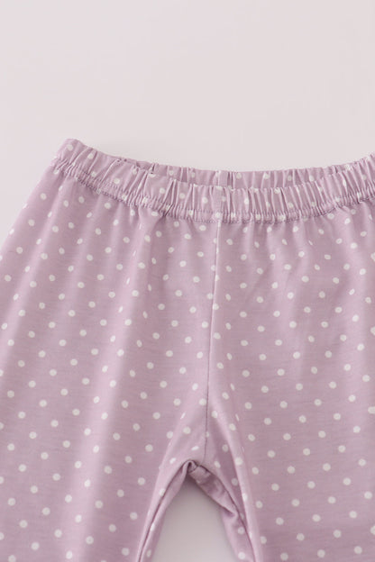Purple Floral Ruffle Pants Set