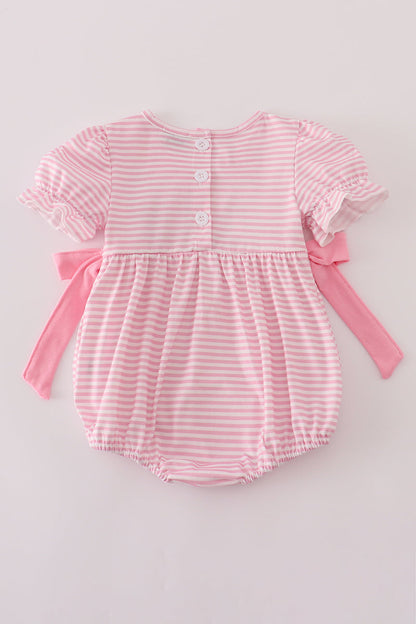 Pink Puppy Parade Bow Bubble Romper