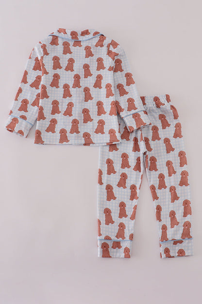Blue Puppy Pajama Set