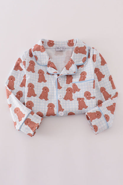 Blue Puppy Pajama Set