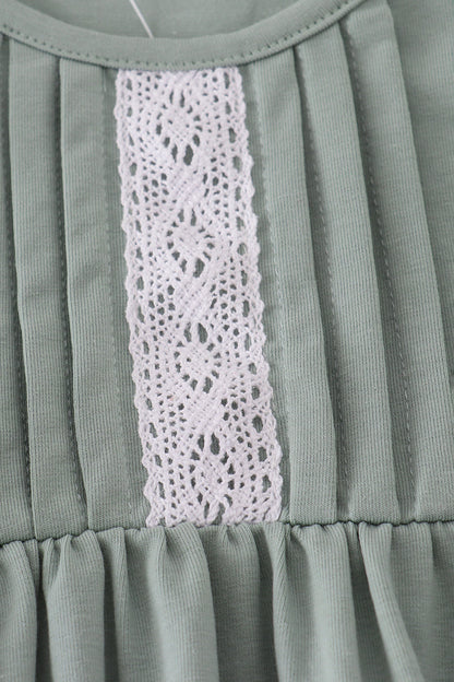 Sage Green & White Bow Set