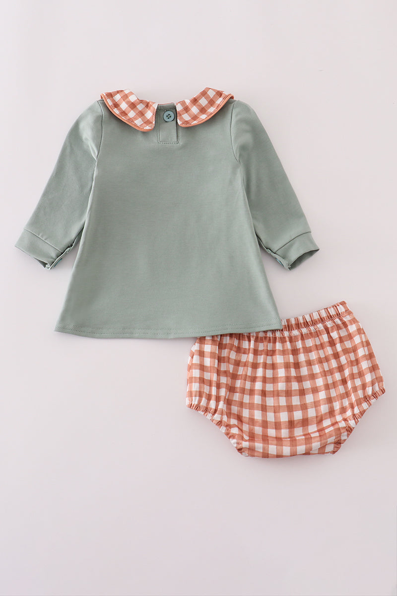 Sage Turkey Embroidered Set