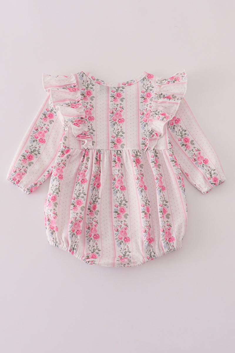Pink Floral Ruffle Bubble