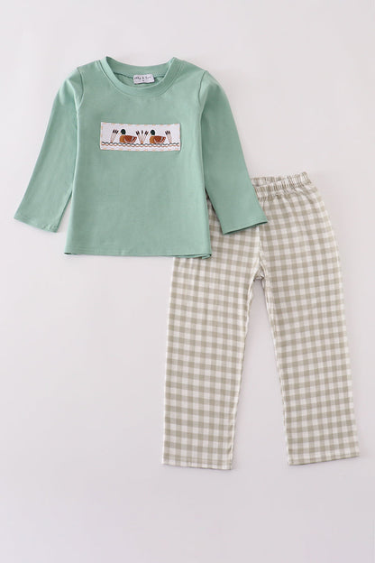 Gingham Mallard Duck Top & Pant Set