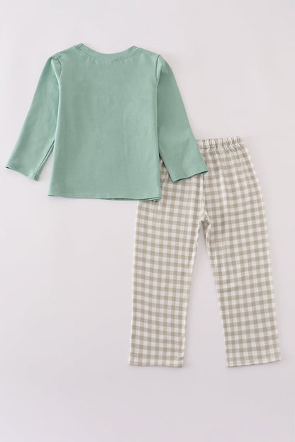 Gingham Mallard Duck Top & Pant Set