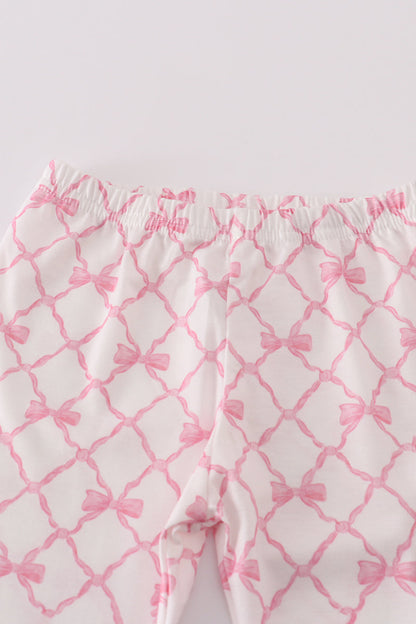 Smocked Pink Bow Set