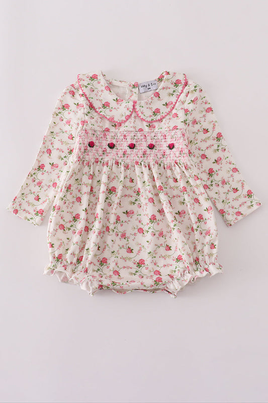 Rose Hand Smocked Bubble