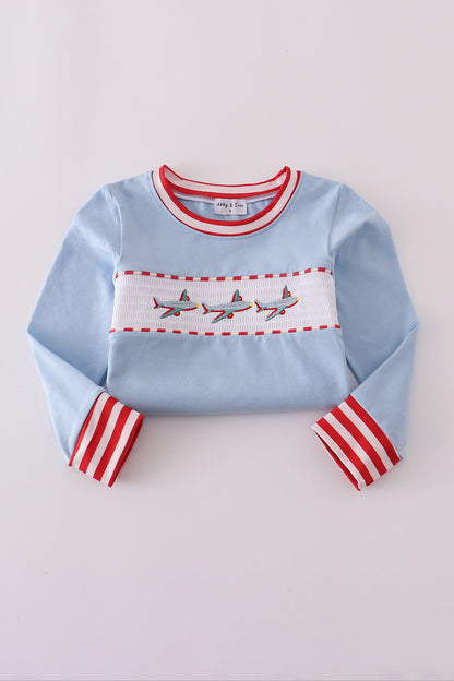 Airplane Embroidered Pant Set