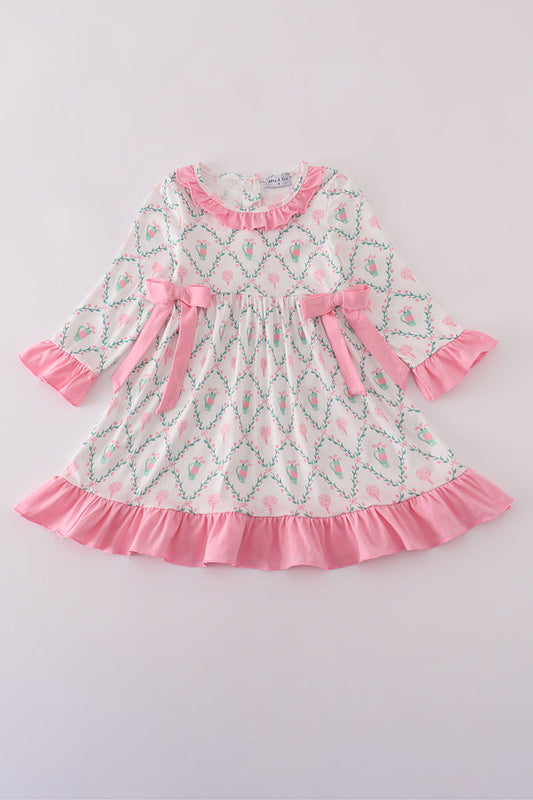 Golf Print Ruffle Dress