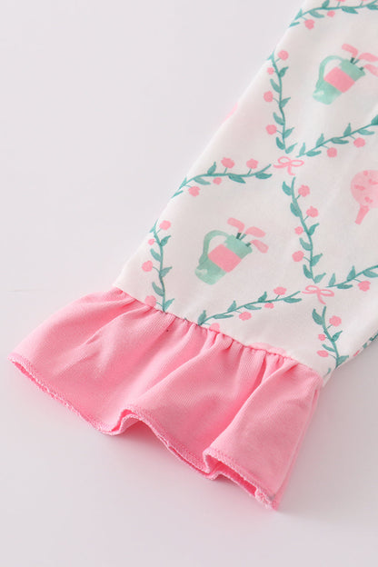 Golf Print Ruffle Dress
