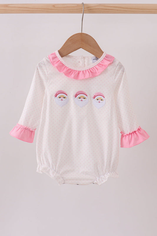 Baby Girl Pink Santa Romper
