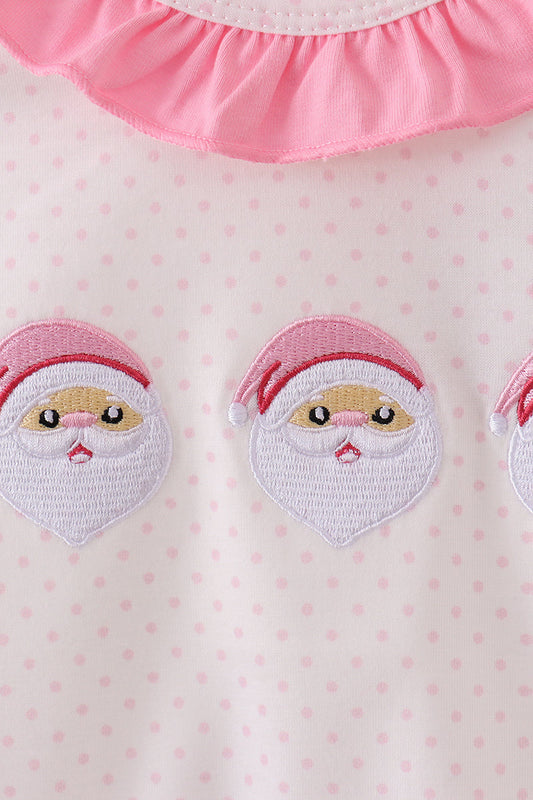 Baby Girl Pink Santa Romper