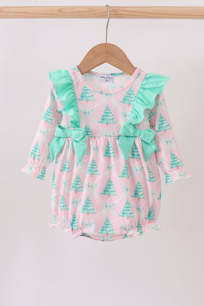 Pink Christmas Tree Romper