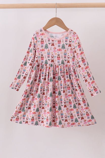 Nutcracker Print Twirl Dress - Bamboo Fiber