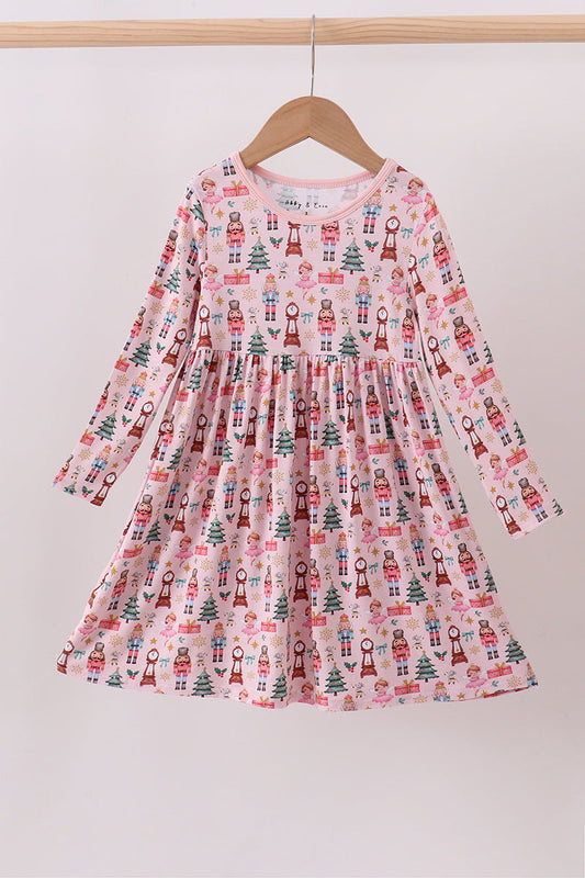 Nutcracker Print Twirl Dress - Bamboo Fiber