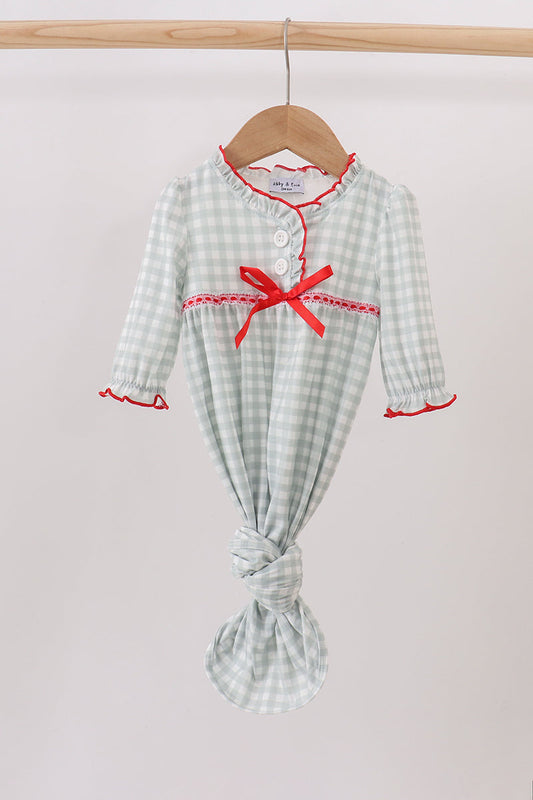 Sage Ribbon Bow Gown
