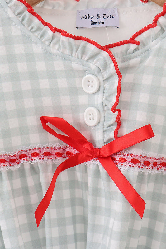 Sage Ribbon Bow Gown