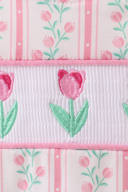 Tulip Stripe Knit Bubble Romper