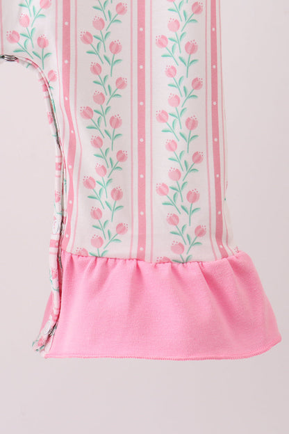 Tulip Stripe Knit Bubble Romper