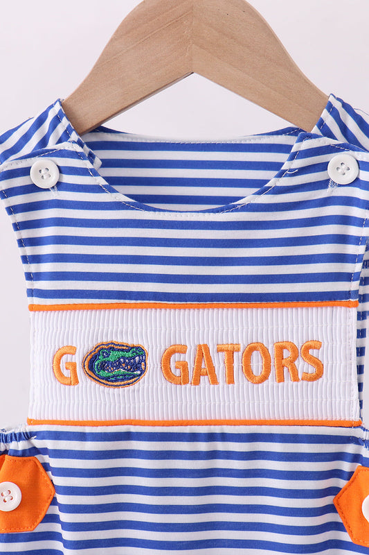 Blue Smocked Gator Jon Jon