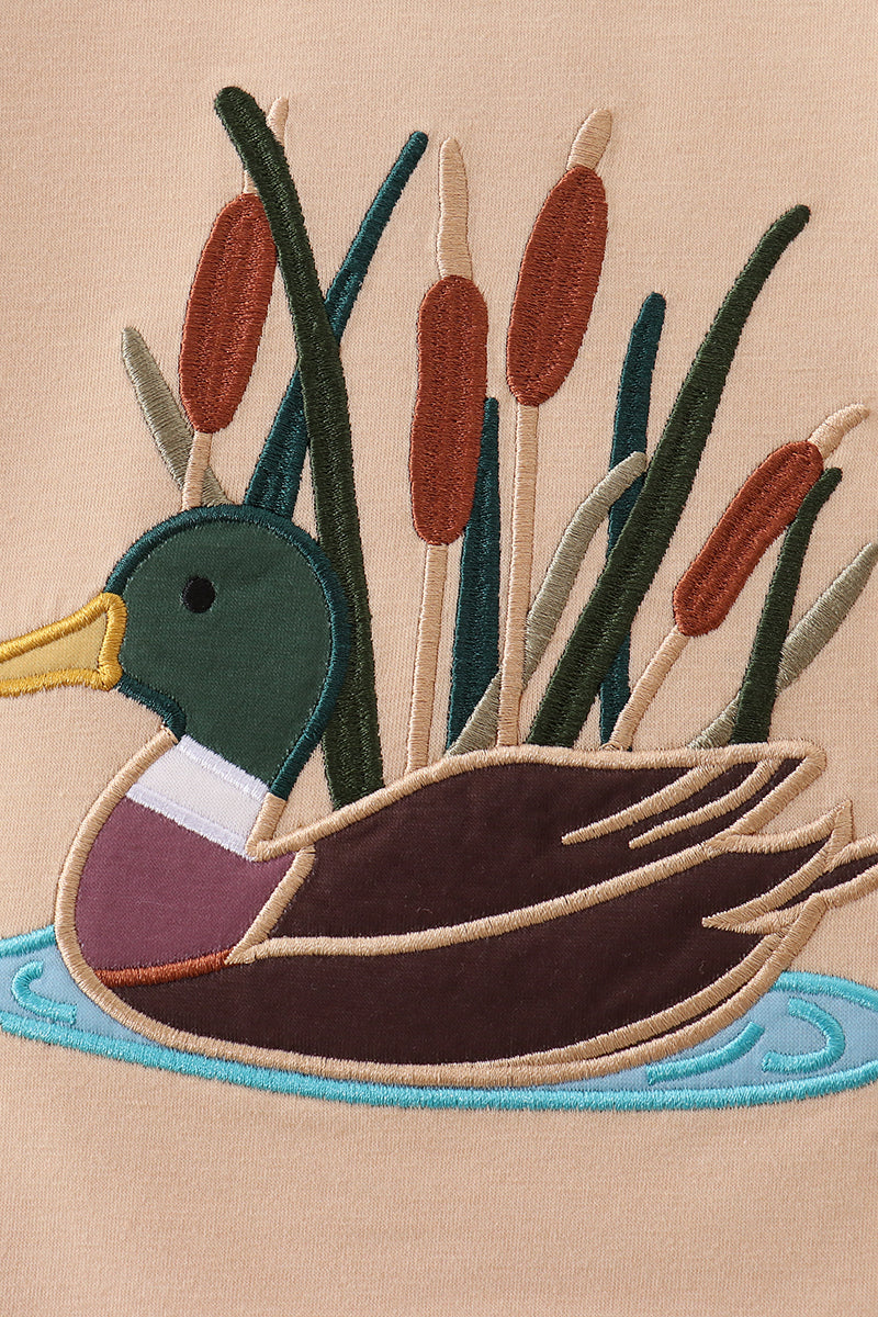Camouflage Duck Appliqué Top