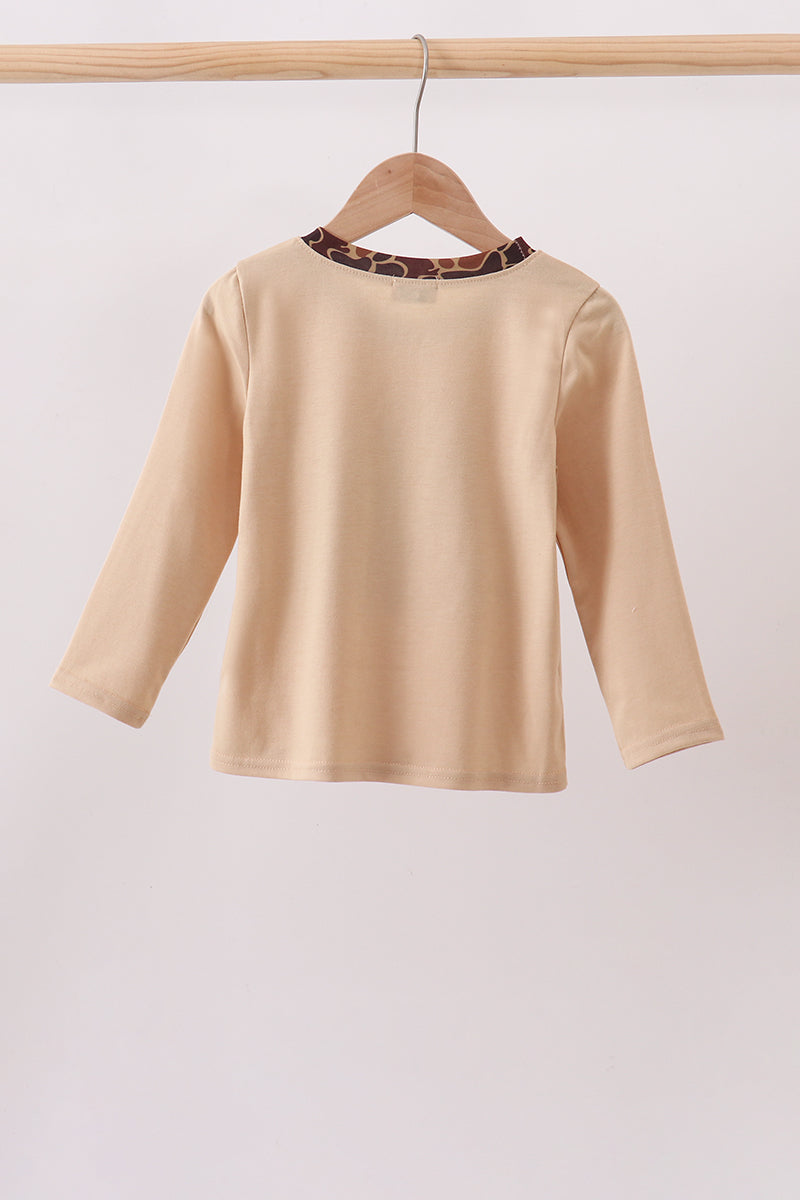Camouflage Duck Appliqué Top