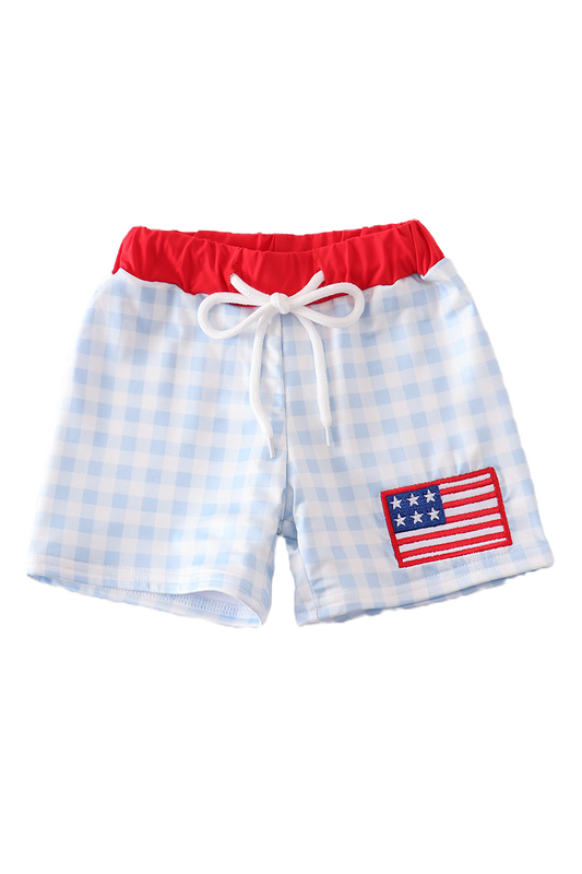 USA Flag Embroidered Boys Bottoms image 0